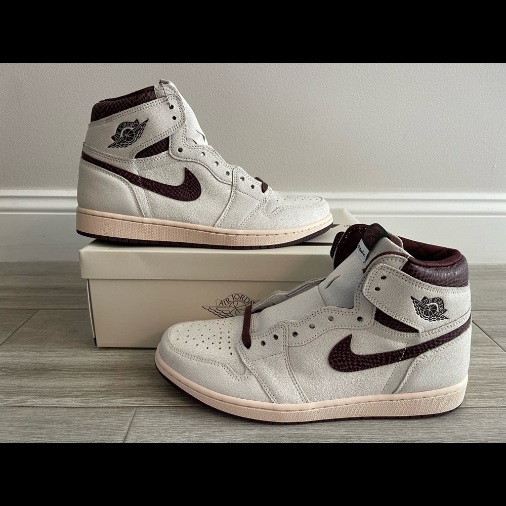 Air Jordan 1 Retro High OG SP A Ma Maniere DO7097-100 Sail Burgundy Crush Sz 12